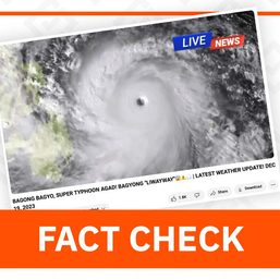 FACT CHECK: No super typhoon Liwayway in PH area of responsibility up until December 19