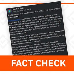 FACT CHECK: Mauling of senior citizen reported by Tacloban Today never happened – police