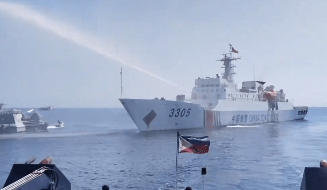 China fires water cannon at Filipino ships in West PH sea