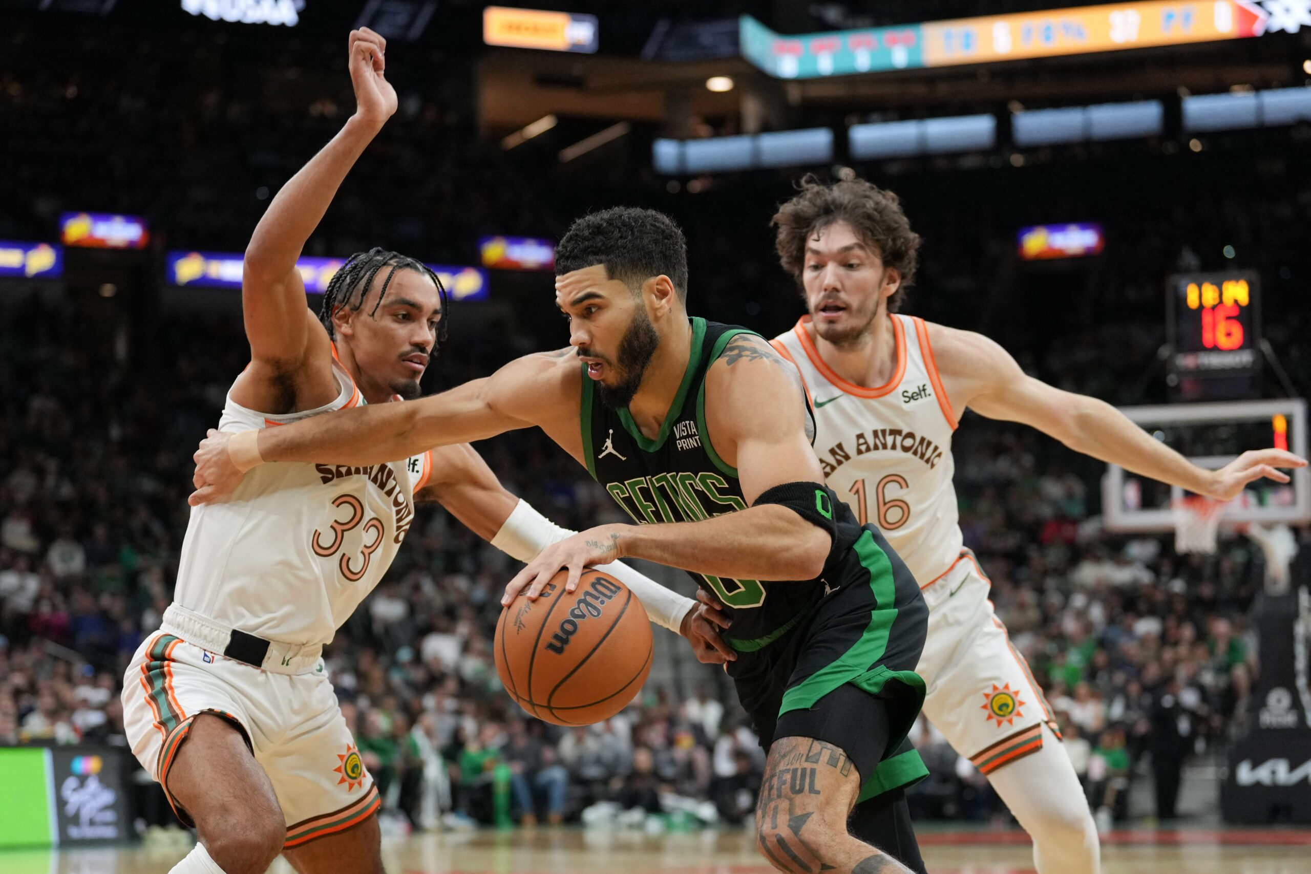 Jayson Tatum, Celtics ride big third quarter to club reeling Spurs