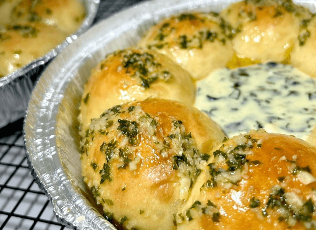 LOOK: This Pasig bakery serves garlic herb rolls with creamy spinach dip