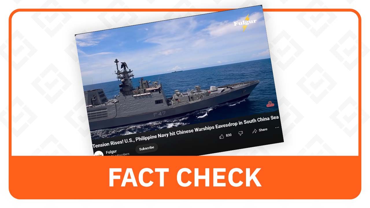 FACT CHECK: PH, US did not attack Chinese warships in West PH Sea