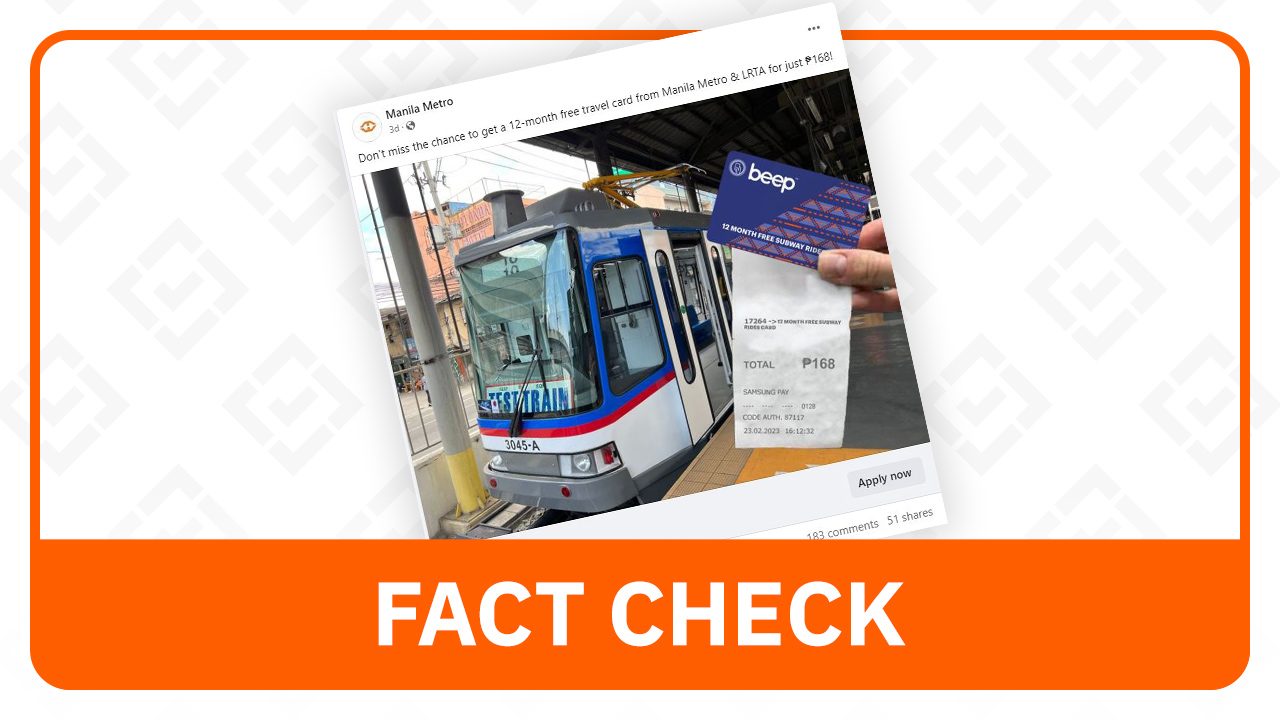 FACT CHECK: No sale of travel cards for ‘free subway rides’ – DOTr