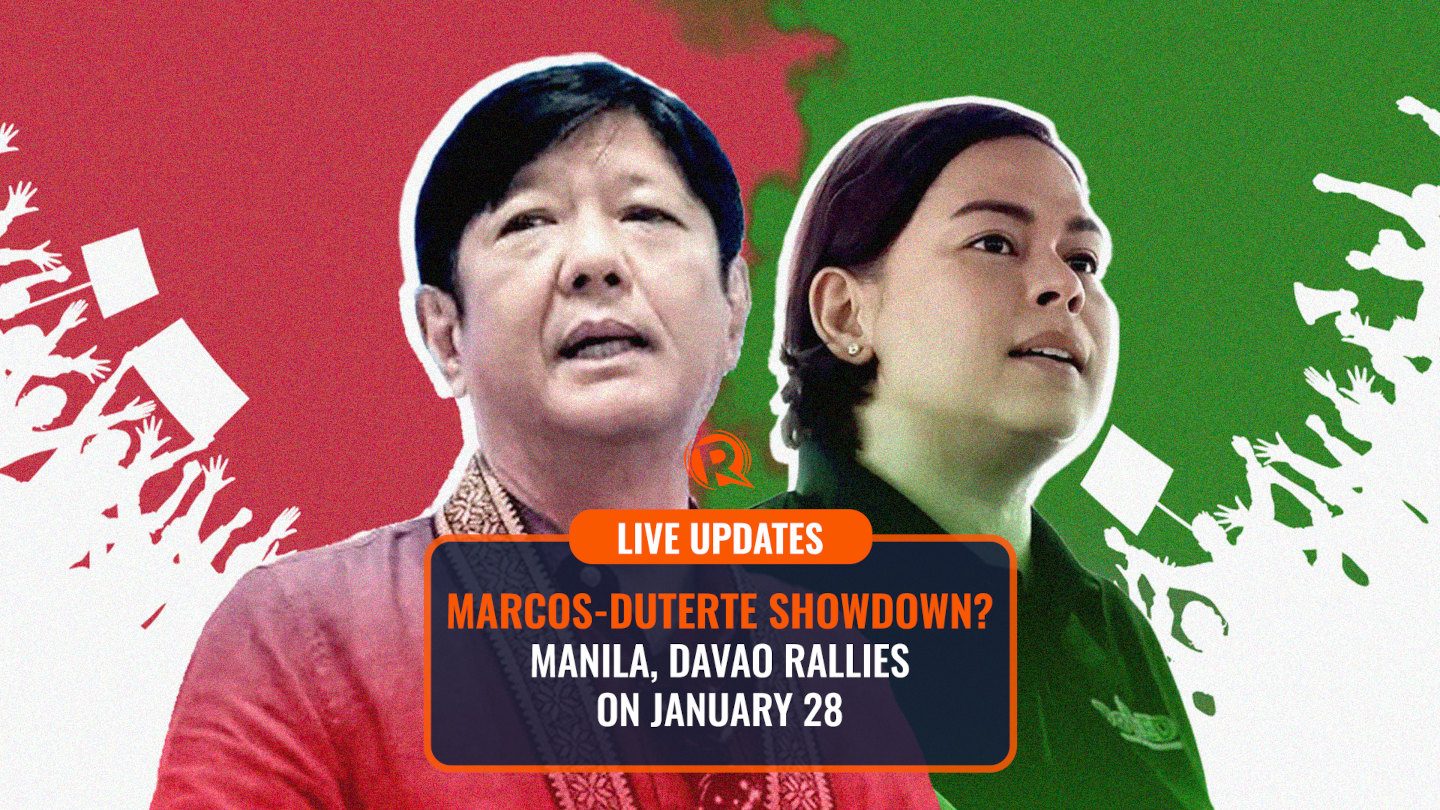 LIVE UPDATES: Marcos-Duterte showdown? Manila, Davao rallies on January 28