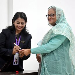 Bangladesh PM Hasina votes in general election boycotted by opponents