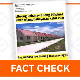FACT CHECK: No nationwide free housing program for all Filipinos