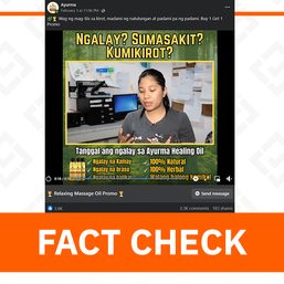 FACT CHECK: Ayurma Healing Oil not promoted by health TV show