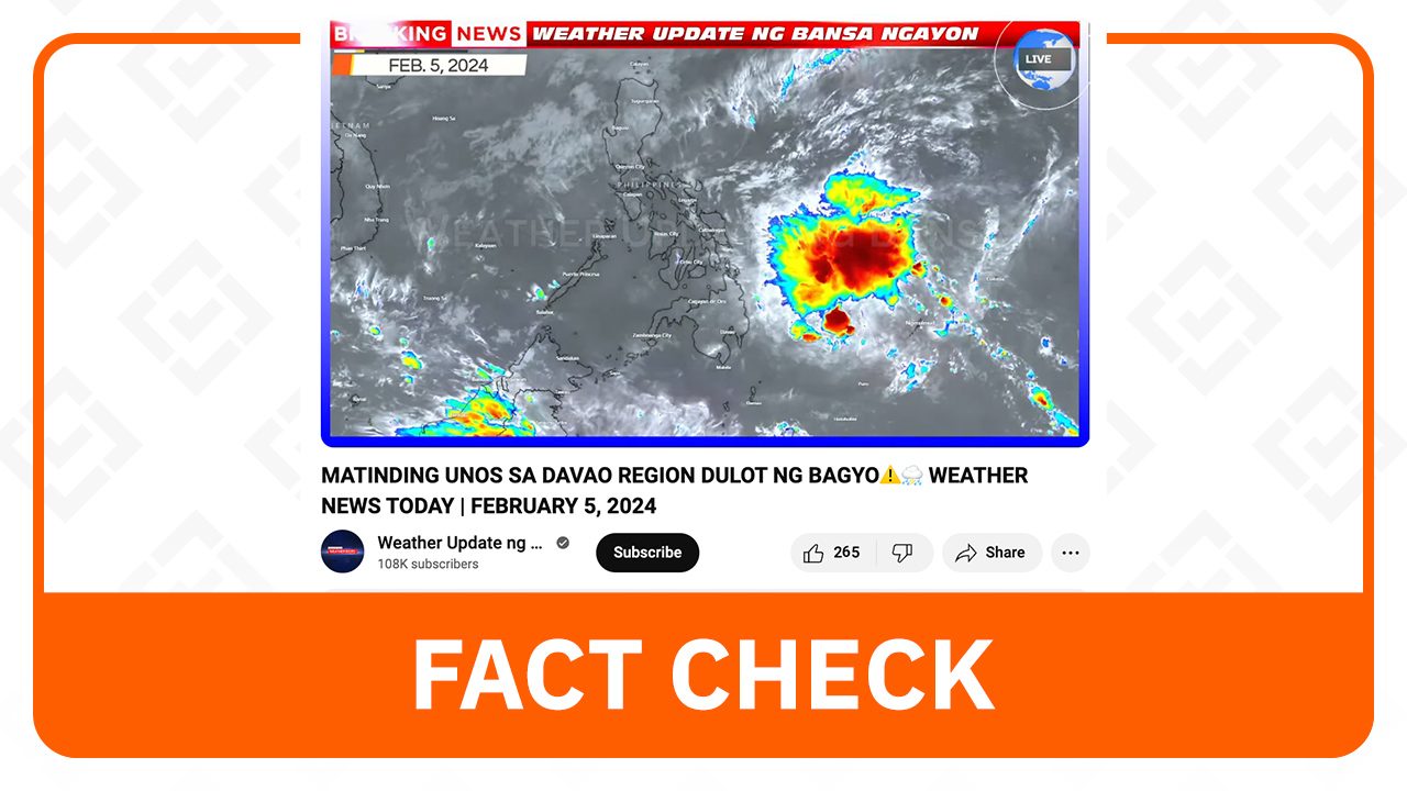 FACT CHECK: Landslides, floods in Davao Region not due to storm