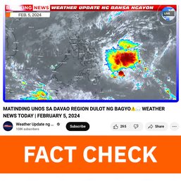 FACT CHECK: Landslides, floods in Davao Region not due to storm