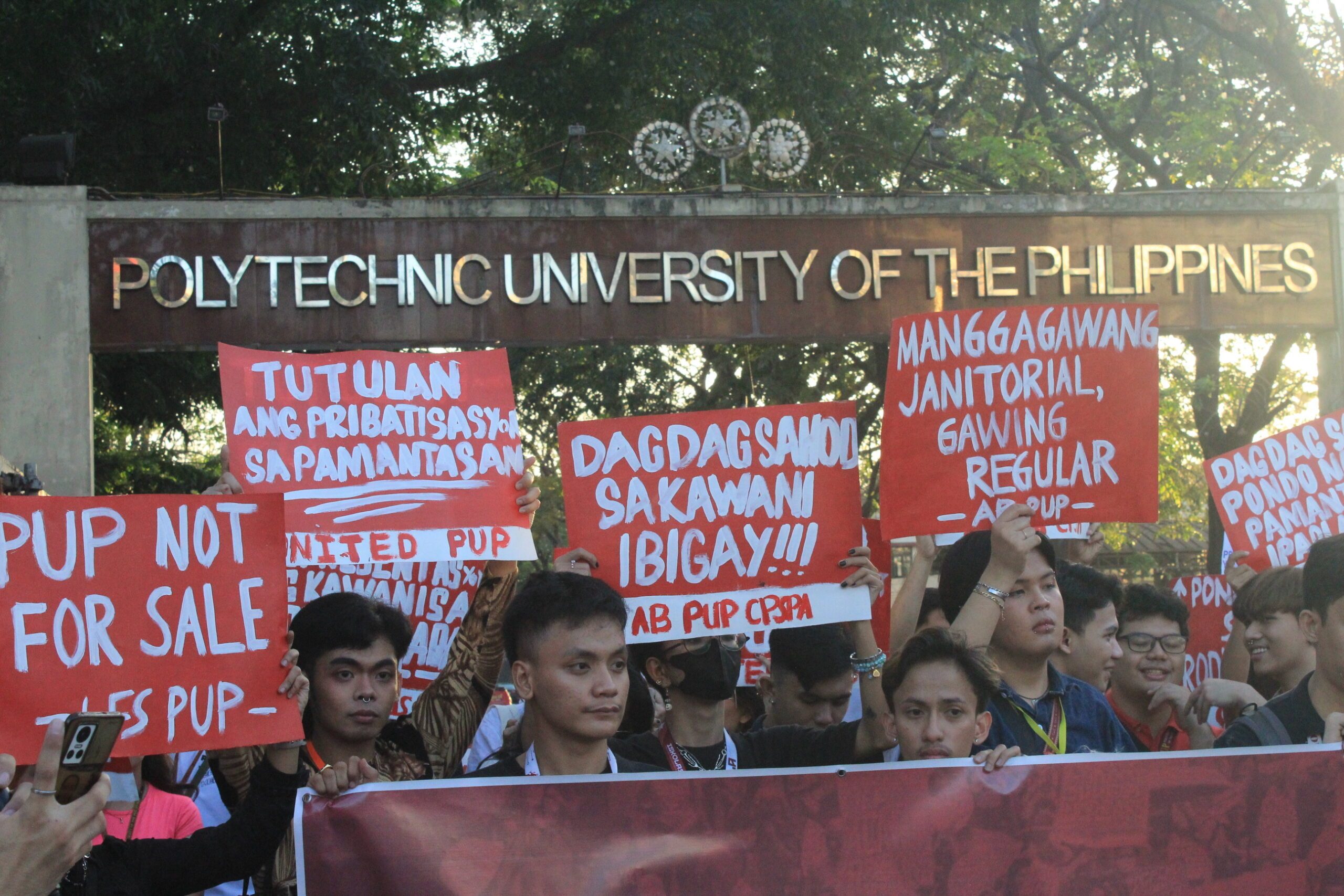 Students protest bills on PUP privatization, commercialization