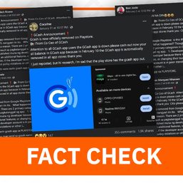 FACT CHECK:  GCash ‘advisory’ on removal from app stores is fake