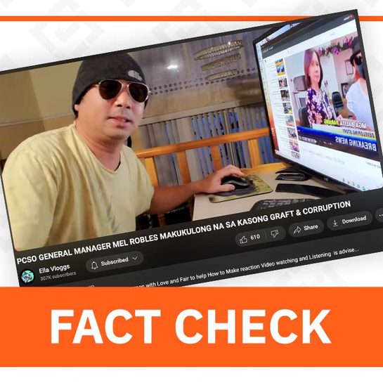 FACT CHECK: No graft charges vs PCSO general manager Mel Robles