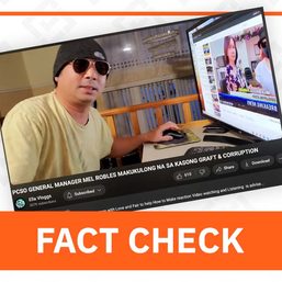 FACT CHECK: No graft charges vs PCSO general manager Mel Robles