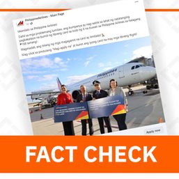 FACT CHECK: PAL not offering six months of free flights for P168