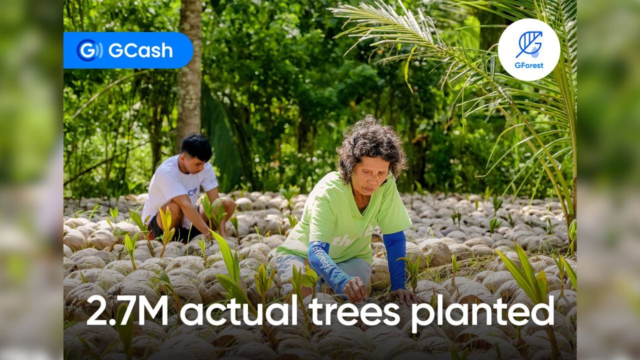 Plant a tree for free with every GCash transaction through GForest