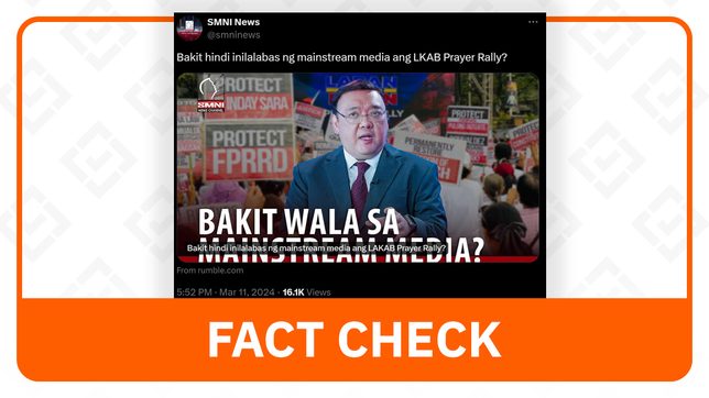 FACT CHECK: Mainstream media covered rallies of Quiboloy supporters