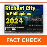FACT CHECK: COA data for richest Philippine cities in 2024 not yet released