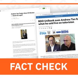 FACT CHECK: Megaworld chair Andrew Tan did not promote any crypto trading platform
