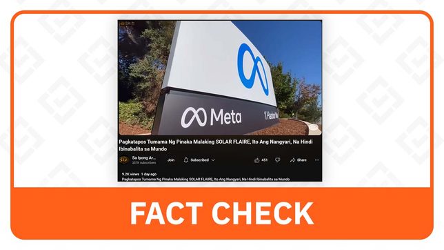 FACT CHECK: Meta outage not caused by solar flare