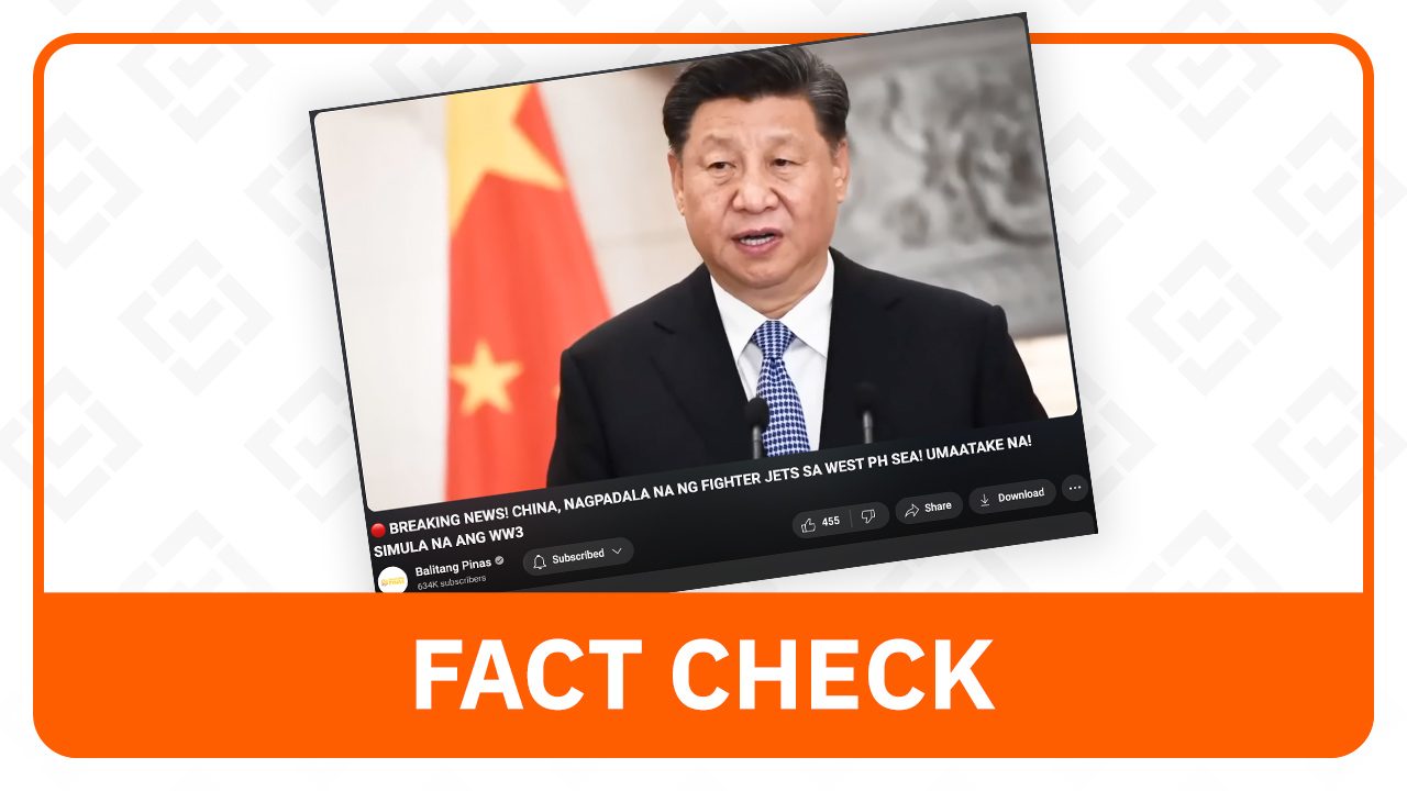FACT CHECK: China has not sent fighter jets to West PH Sea