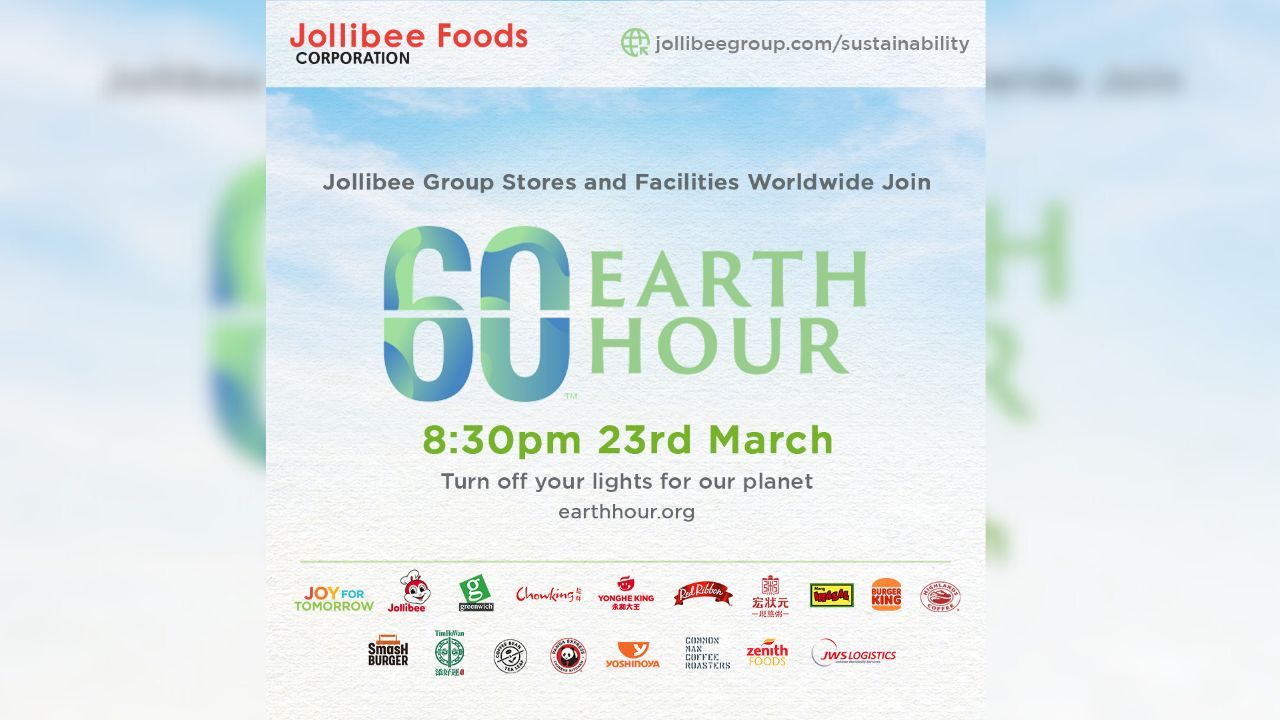 How the Jollibee Group stores, facilities showed support for Earth Hour 2024