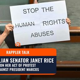 Rappler Talk: Australian senator Janet Rice on her act of protest vs President Marcos