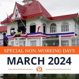 LIST: March 2024 special non-working days in PH provinces, cities, towns