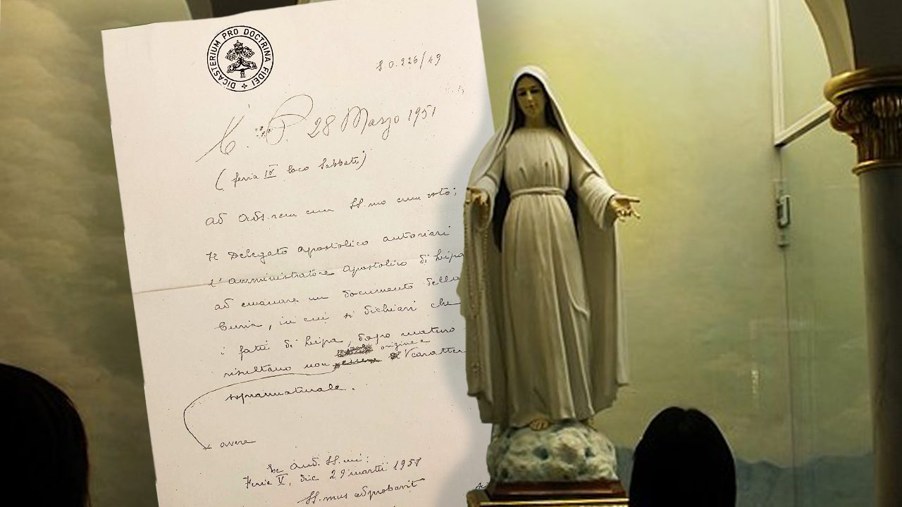 Vatican reveals 1951 decree rejecting ‘Lipa apparition’