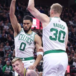 Jayson Tatum, Sam Hauser combine for 50 in Celtics’ rout of lowly Hornets