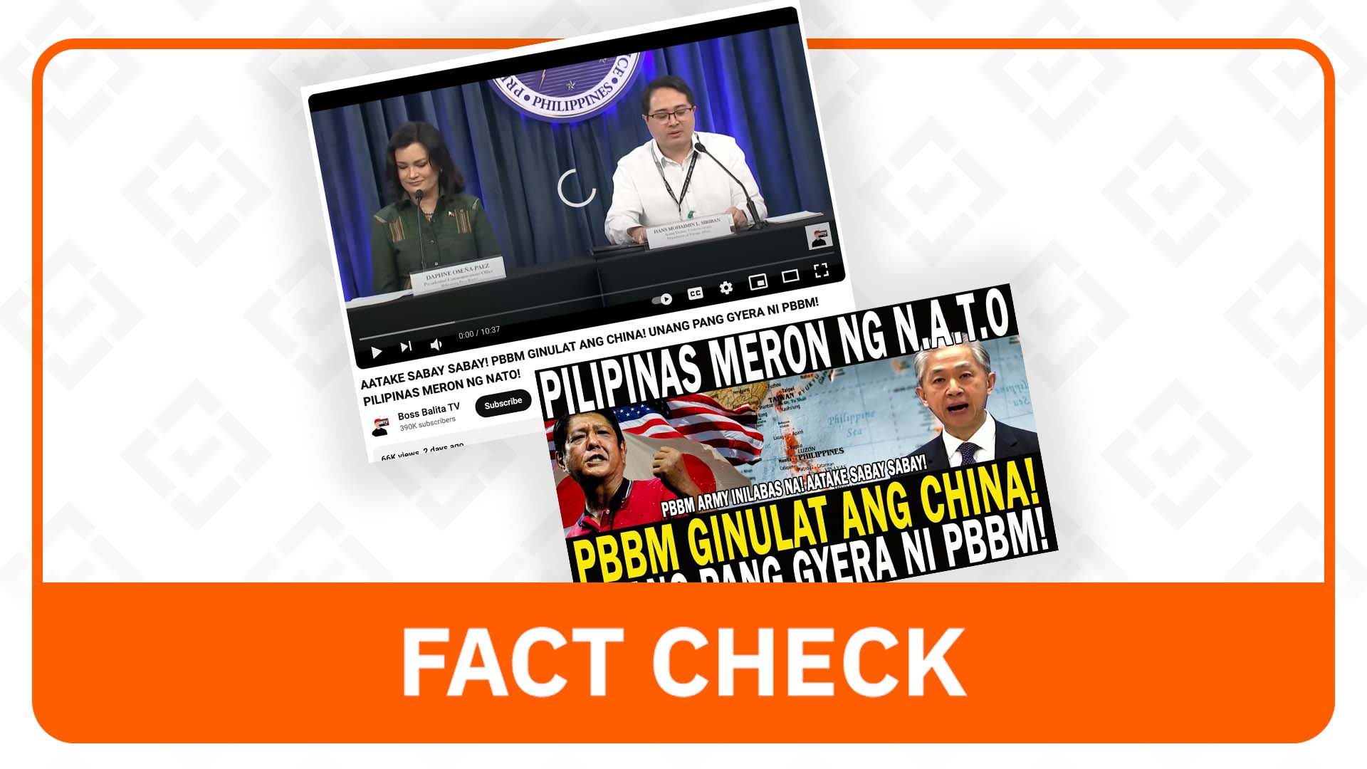 FACT CHECK: PH has not formed its own version of NATO