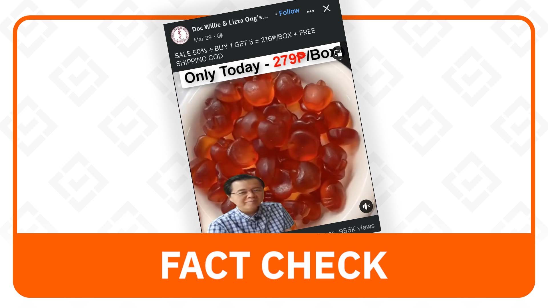 FACT CHECK: Envy Apple Cider Vinegar Gummies not endorsed by Doc Willie Ong