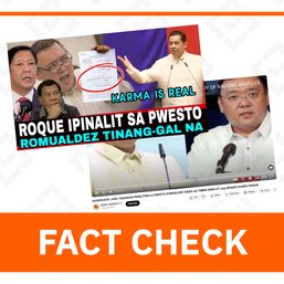 FACT CHECK: Roque not replacing Romualdez as new House speaker
