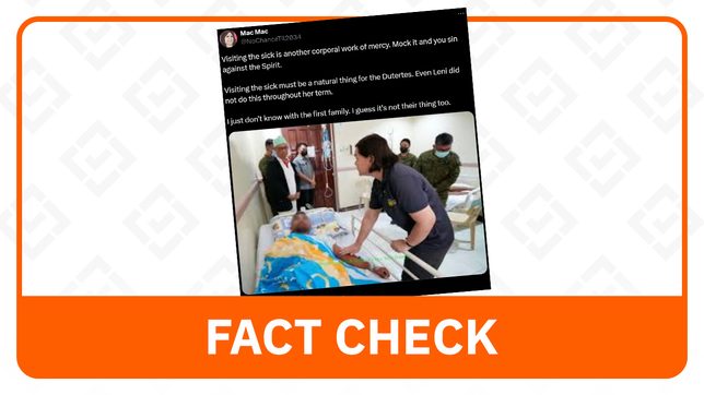 FACT CHECK: Leni Robredo visited the sick during her term as VP