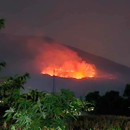 Fire razes Mount Arayat anew