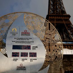 Eiffel Tower countdown turns to 100 days to Paris Olympics 2024