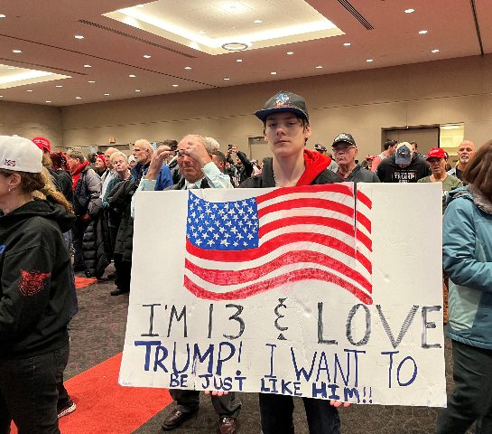 In chance for Trump, youth at rally see him as answer to economic woes