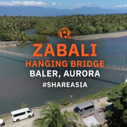 WATCH: Crossing the Zabali hanging bridge in Baler