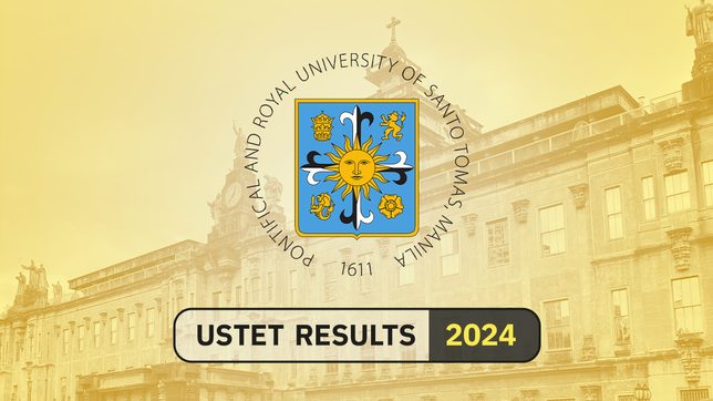 University of Santo Tomas releases USTET 2024 results