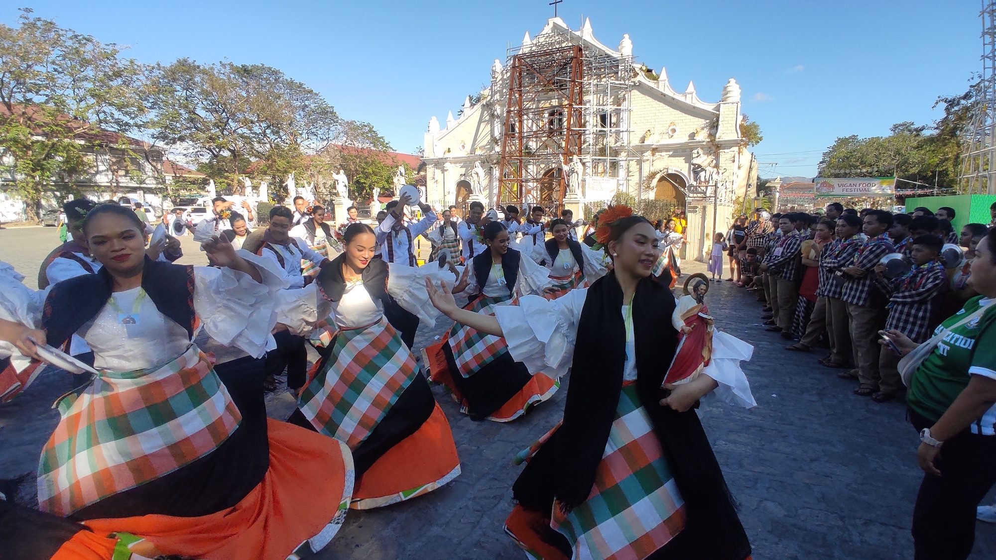 LOOK: Earthquake-damaged Vigan Cathedral on its way to rehabilitation