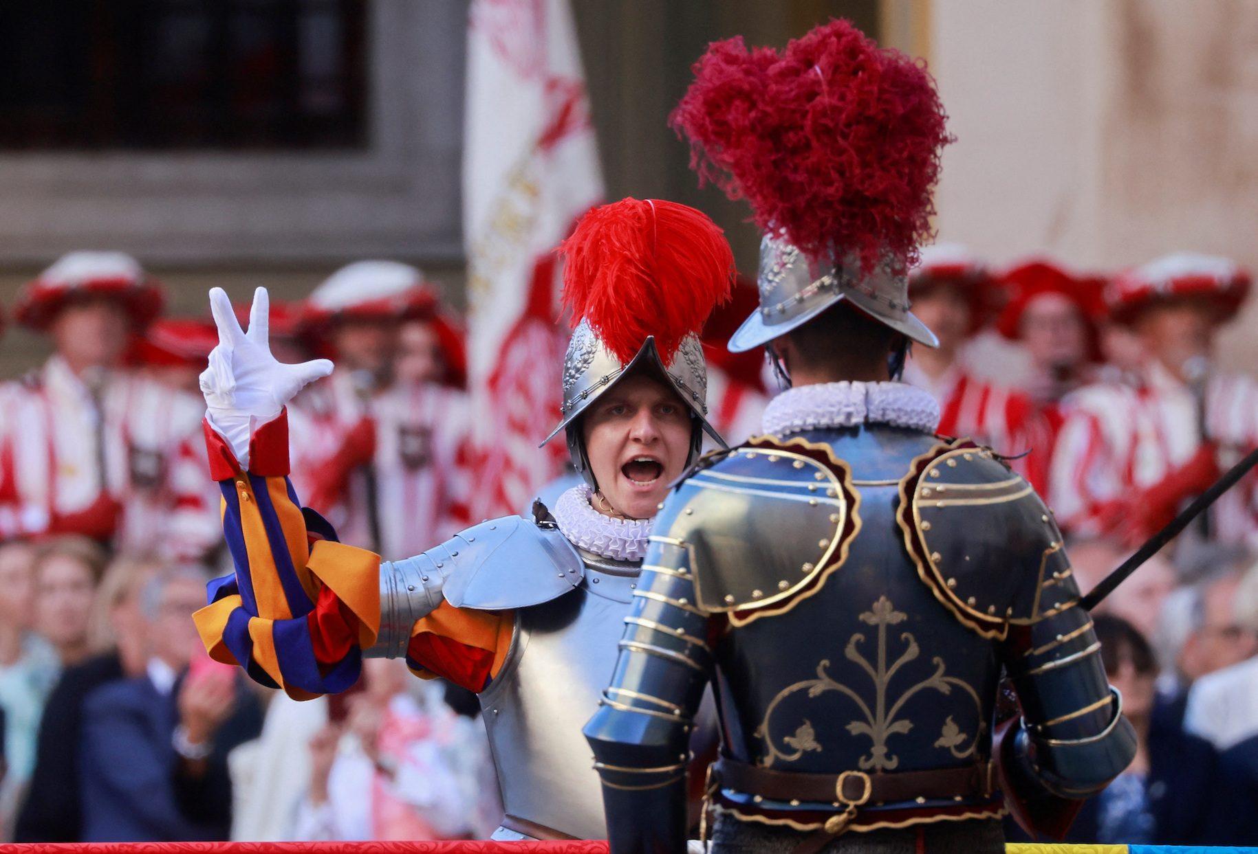 New members of elite Swiss Guard sworn in to protect the Pope
