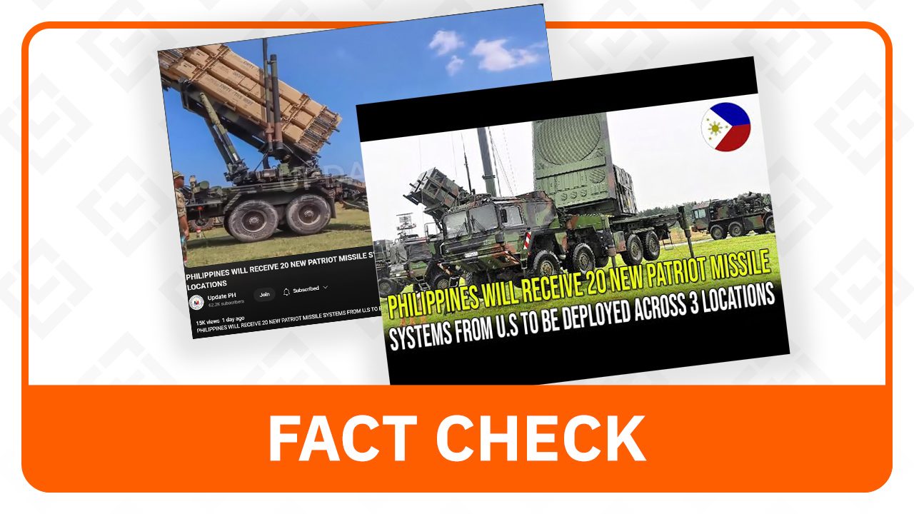 FACT CHECK: No US announcement on transfer of Patriot missiles to PH