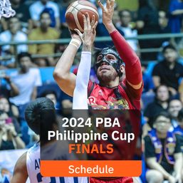 GAME SCHEDULE: PBA Philippine Cup finals