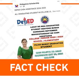 FACT CHECK: Posts on DepEd cash aid for graduating students are fake