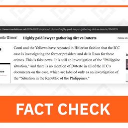 FACT CHECK: Duterte named in ICC documents on Philippine drug war case