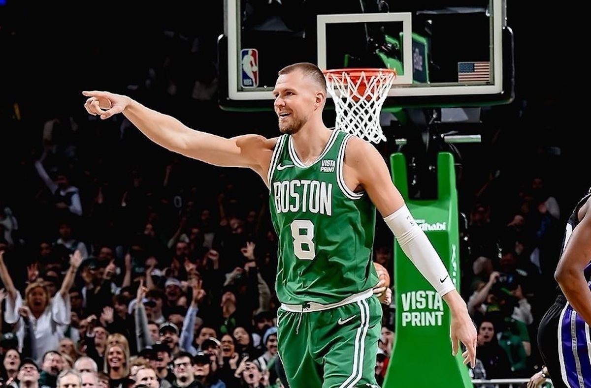 Out with calf injury, Celtics’ Kristaps Porzingis focused on playoff return