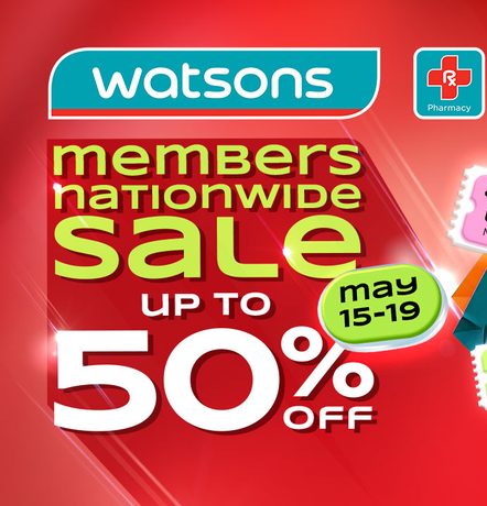 Check out major price drops and exclusive deals at Watsons Members Nationwide Sale