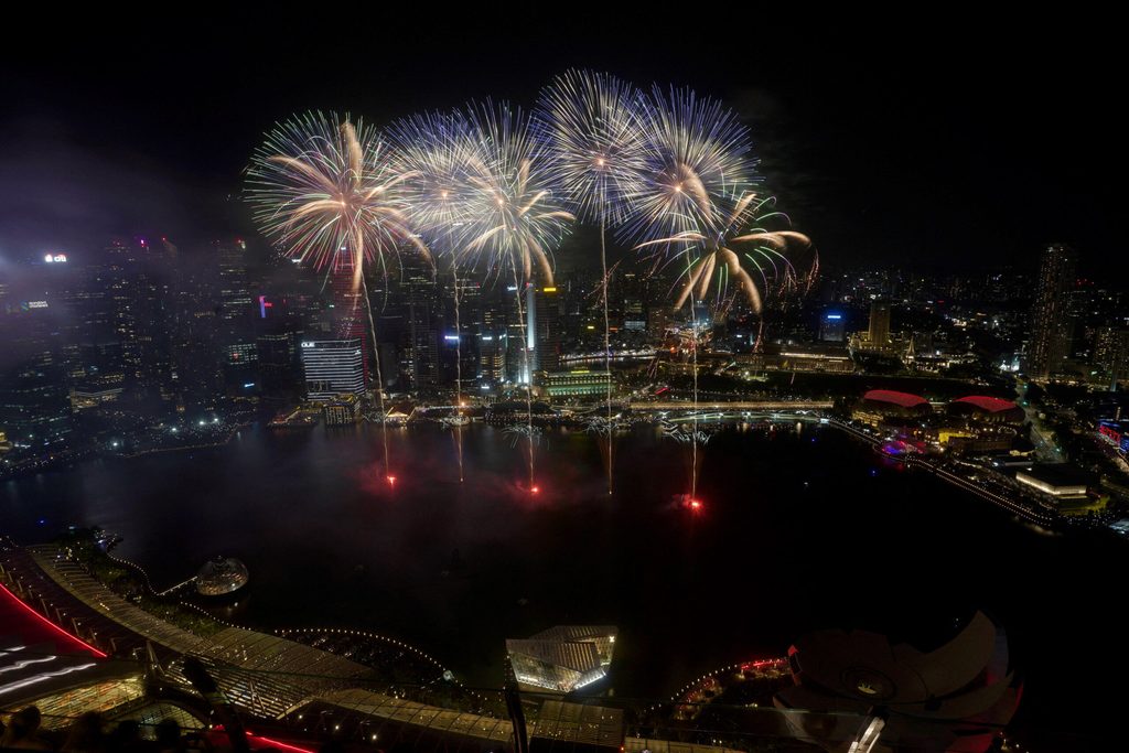 Fireworks, Water, Waterfront