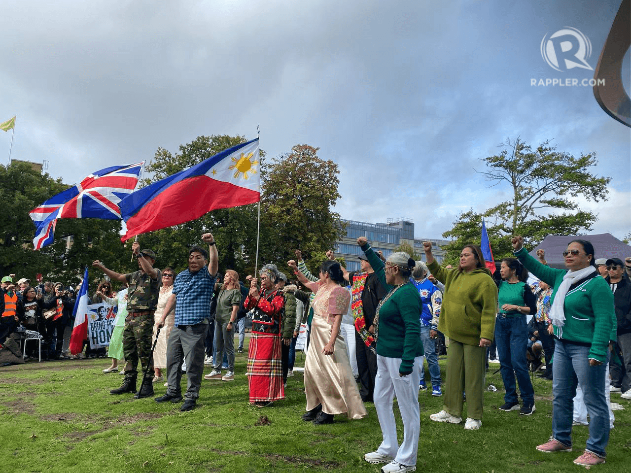 In The Hague, Duterte backers, critics rally vs corruption, split on ICC