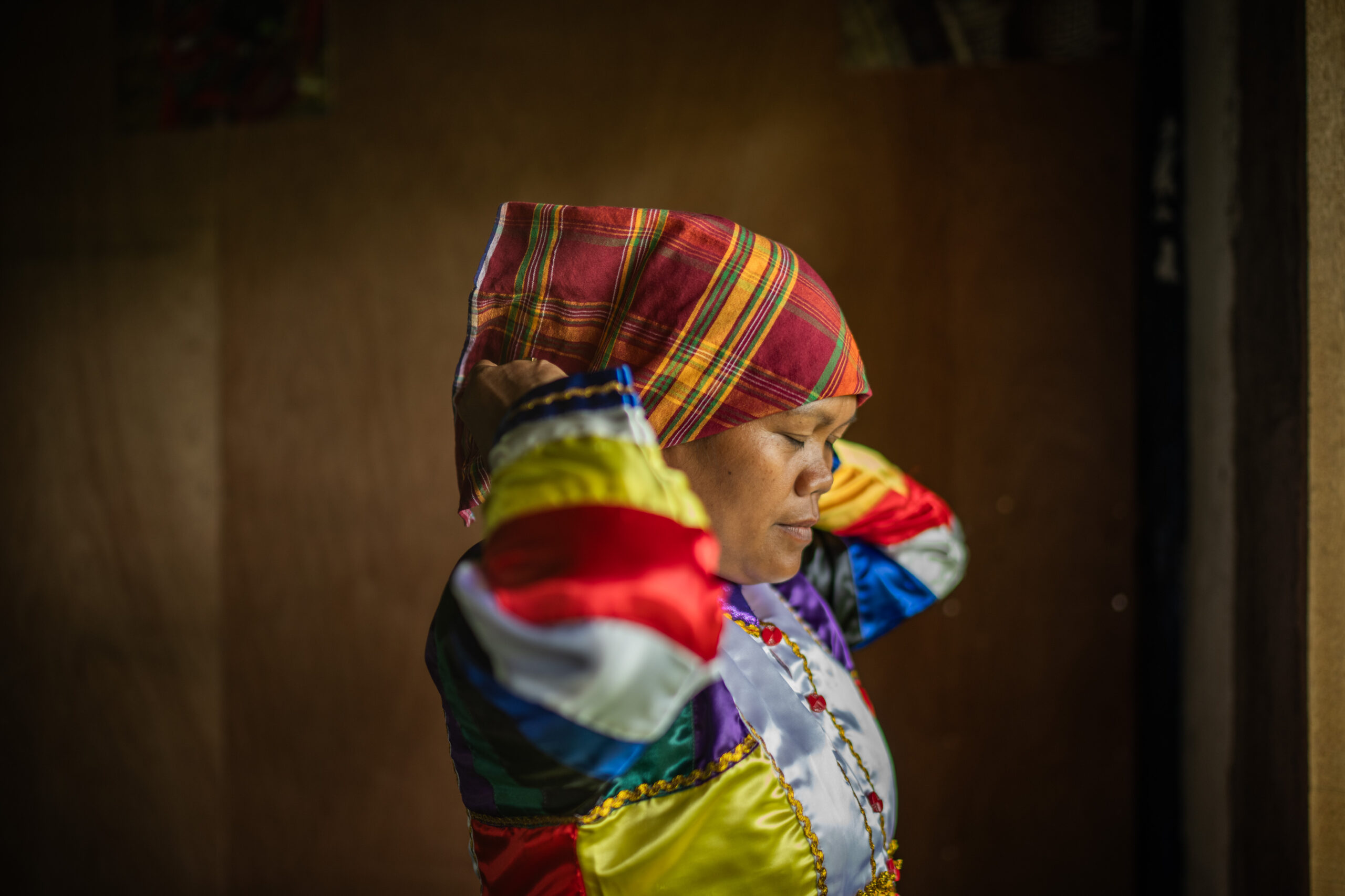 A Teduray mother takes care of home
