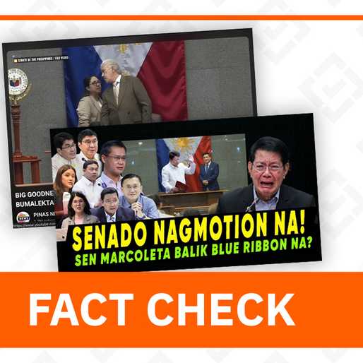 FACT CHECK: Marcoleta not back as Senate blue ribbon chair